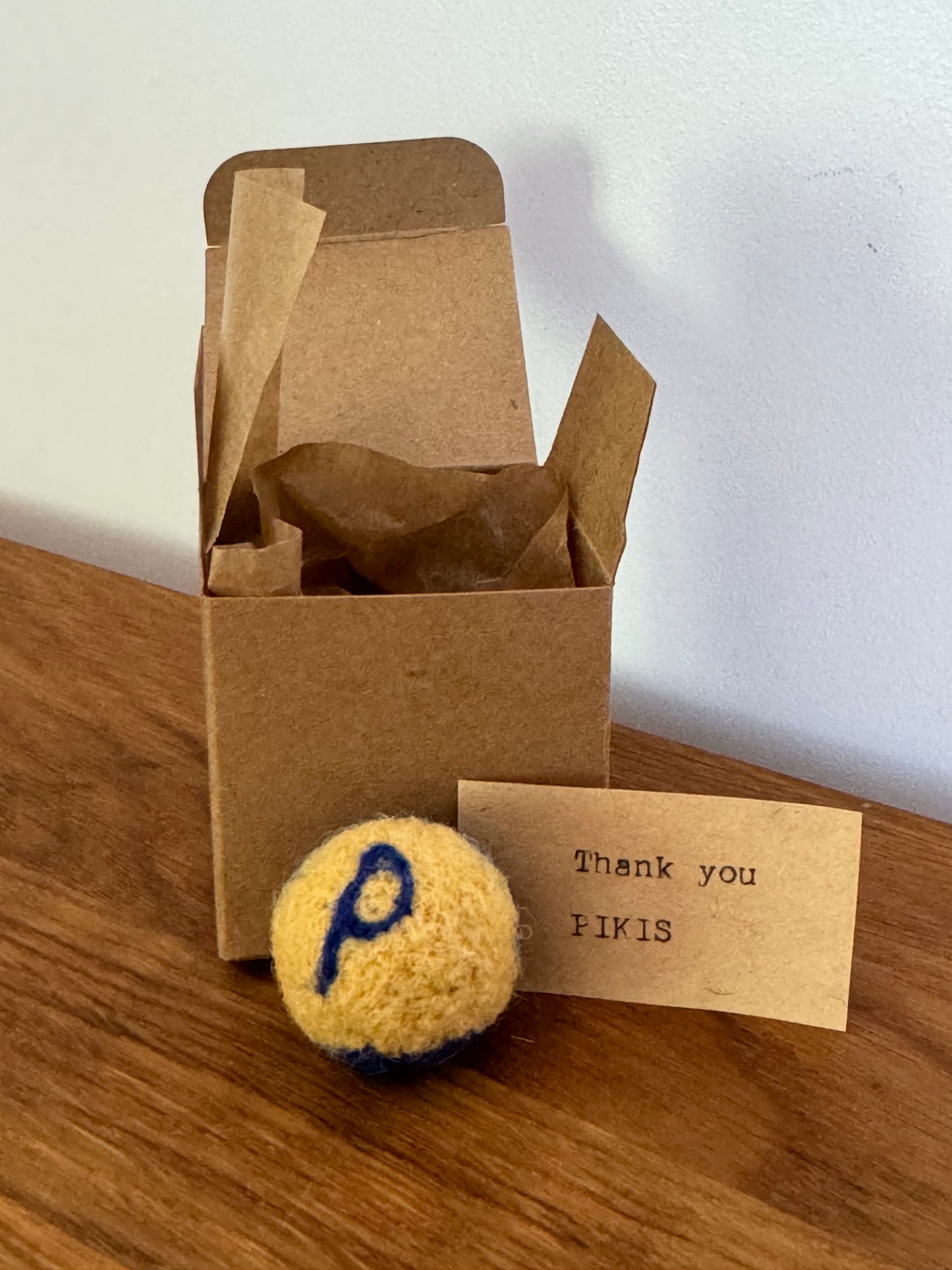 Custom wool cat toy with your pet's name letter
