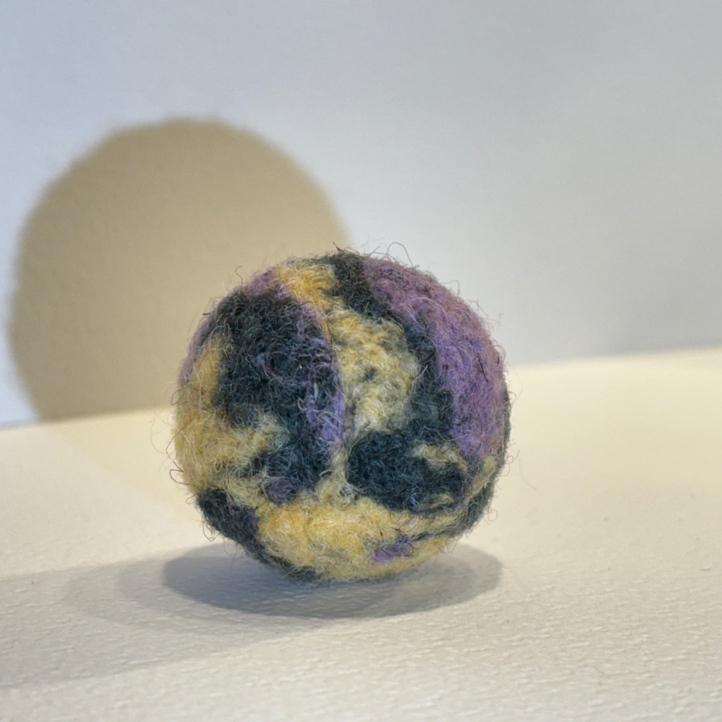 Natural wool ball toy for cats