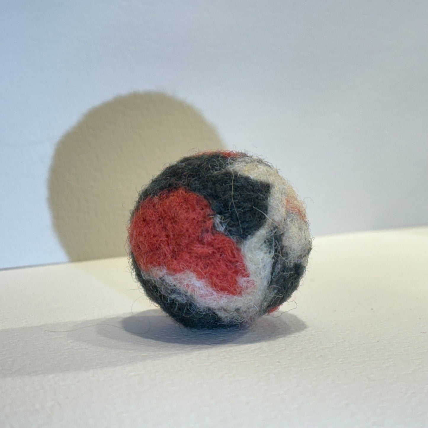 Natural wool ball toy for cats