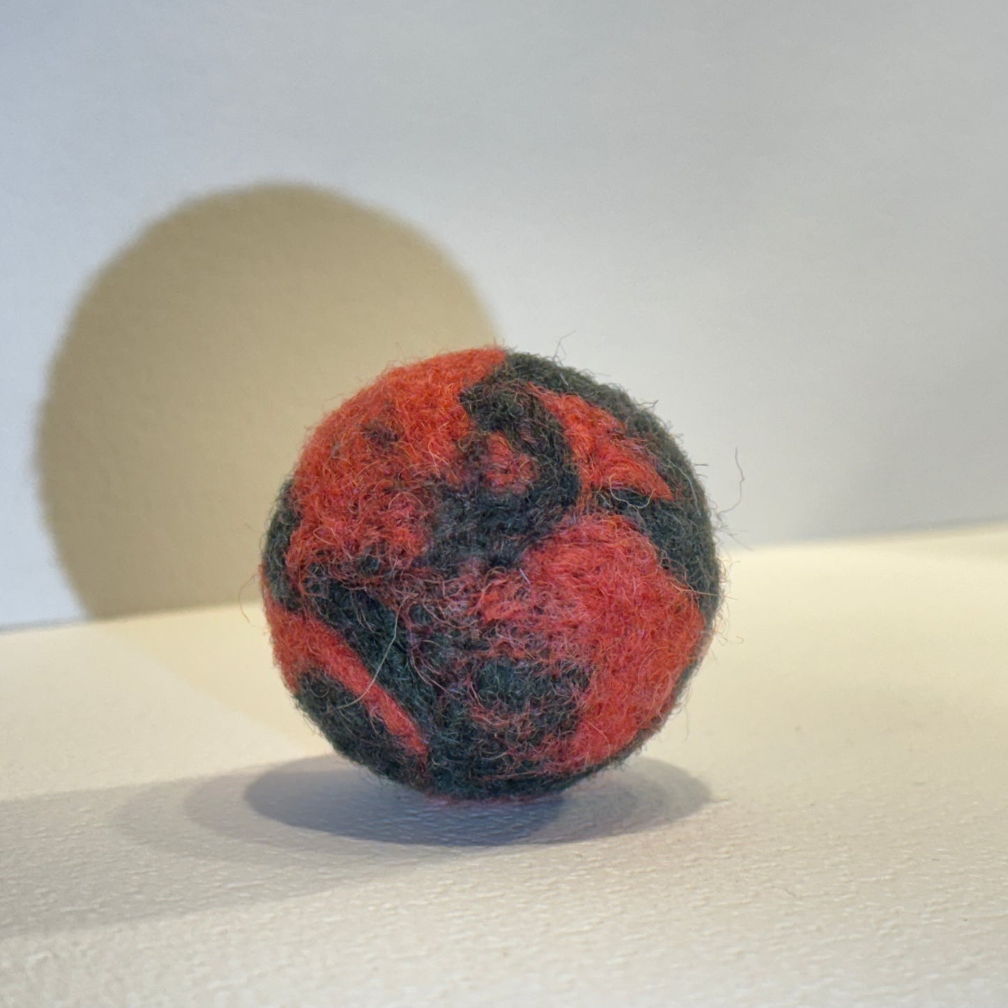 Natural wool ball toy for cats