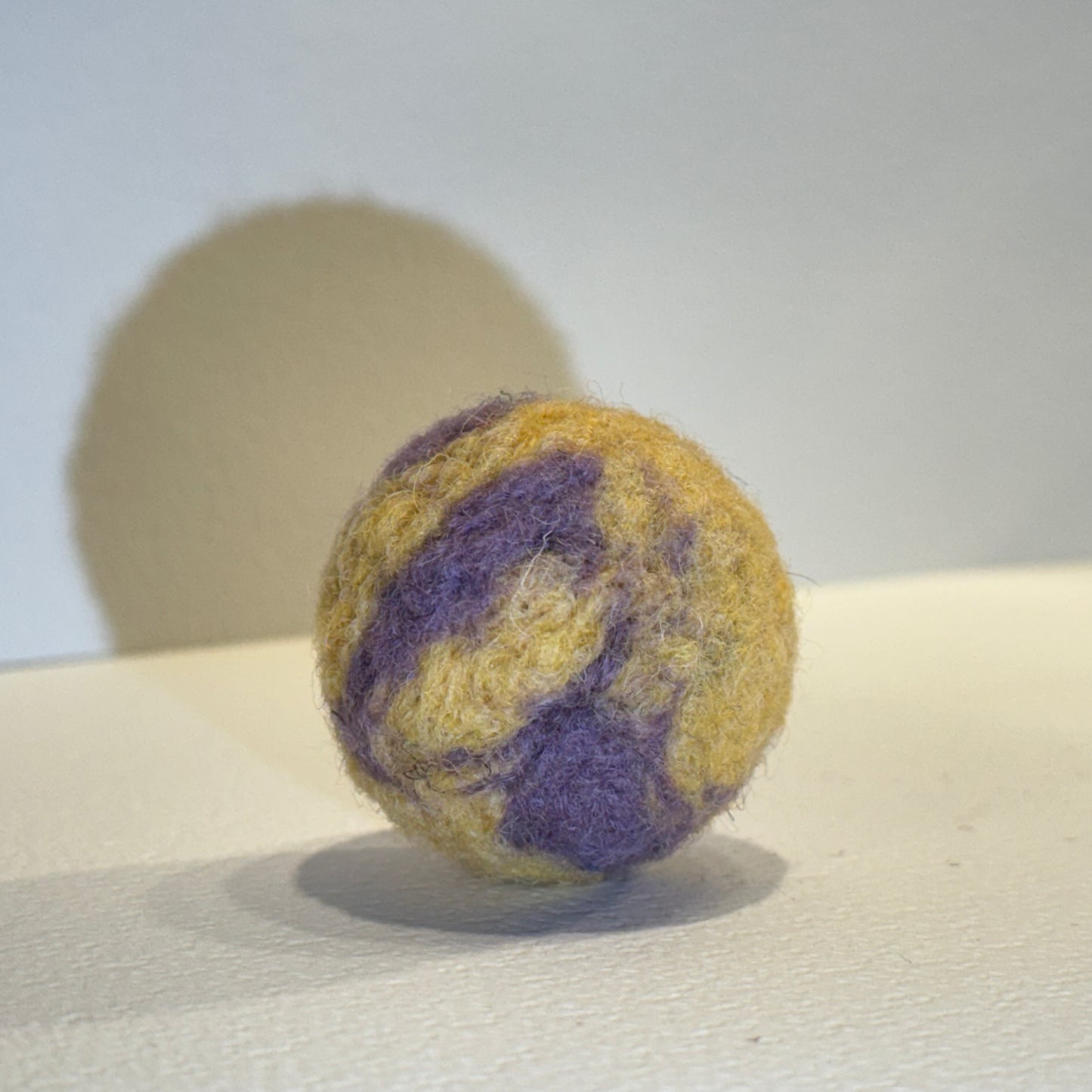 Natural wool ball toy for cats