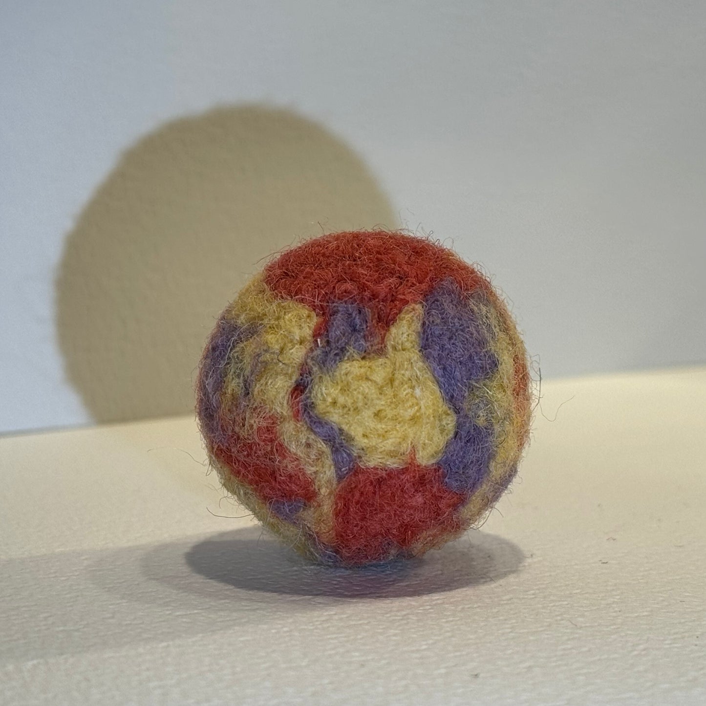 Natural wool ball toy for cats