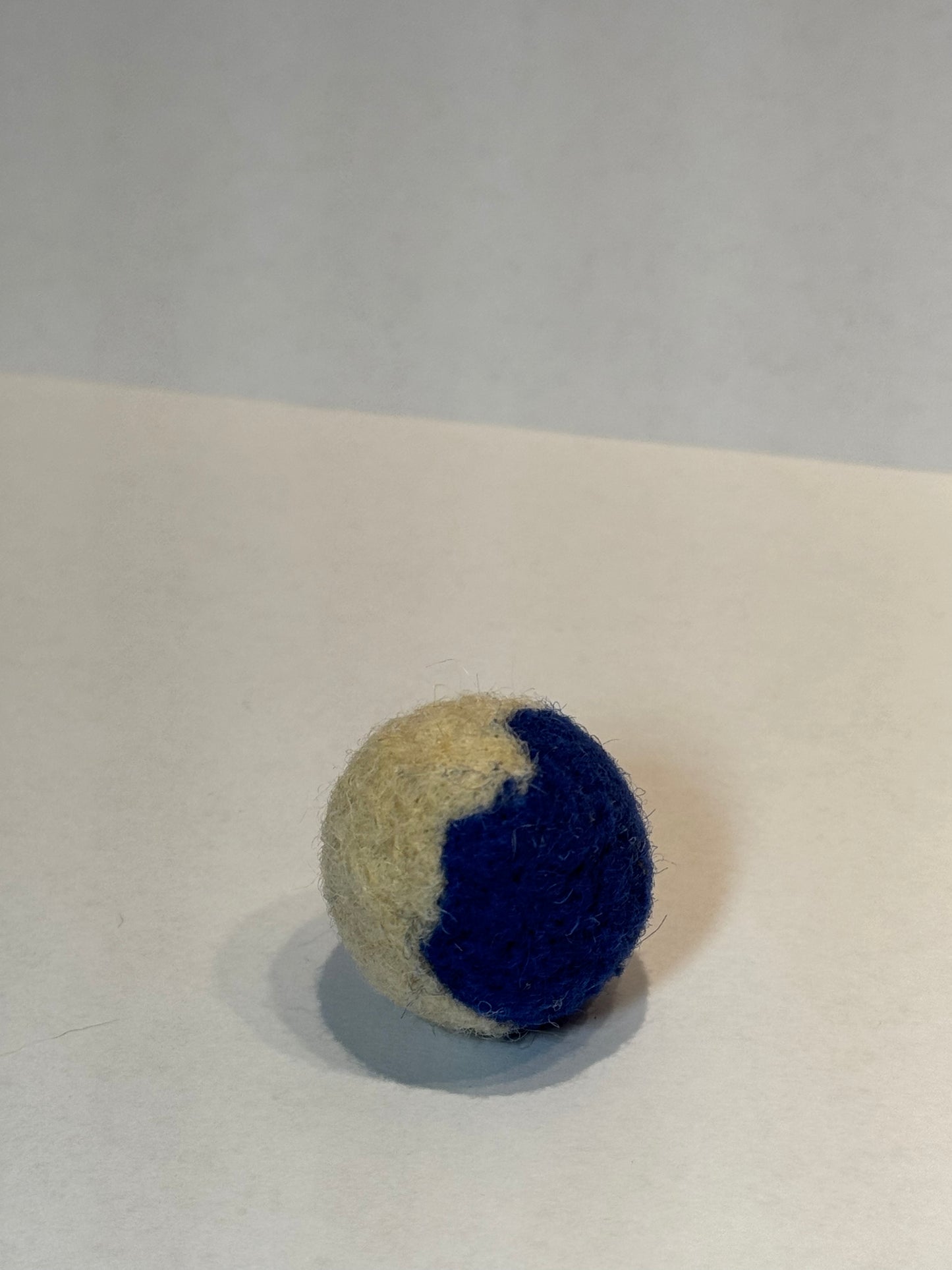 Custom made wool ball toy for pets - choose your own colours and add your pet's name letter