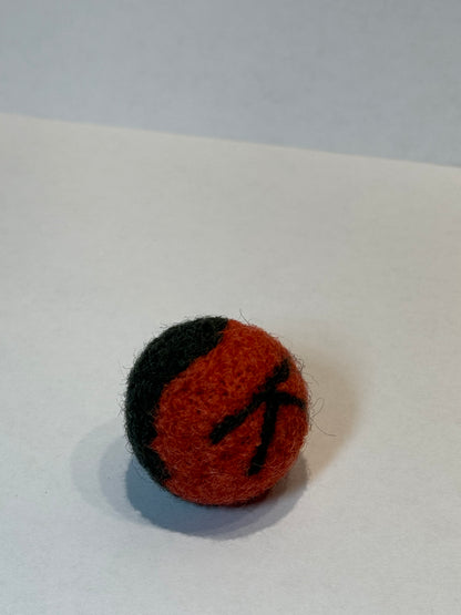 Custom made wool ball toy for pets - choose your own colours and add your pet's name letter