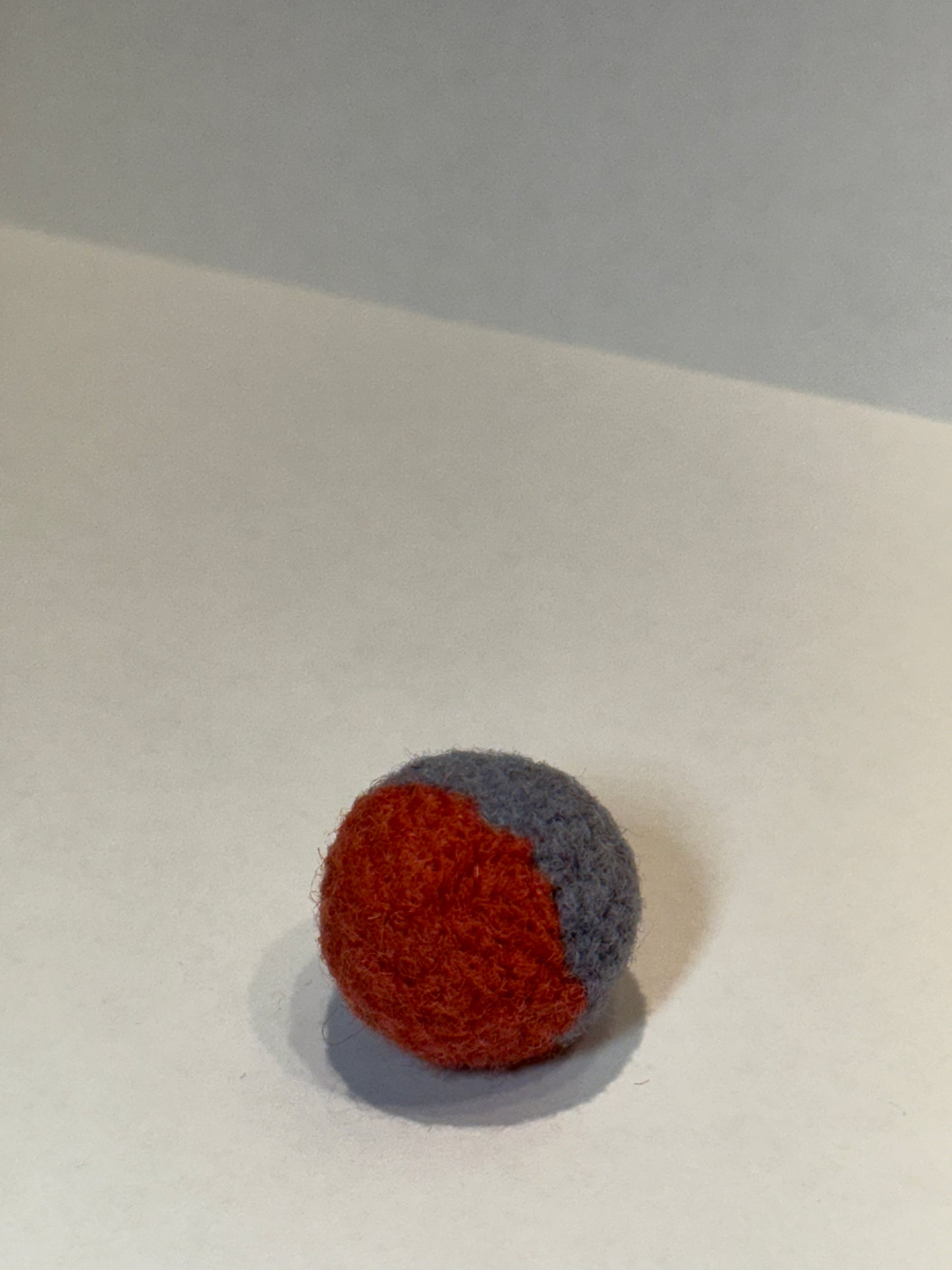 Custom made wool ball toy for pets - choose your own colours and add your pet's name letter