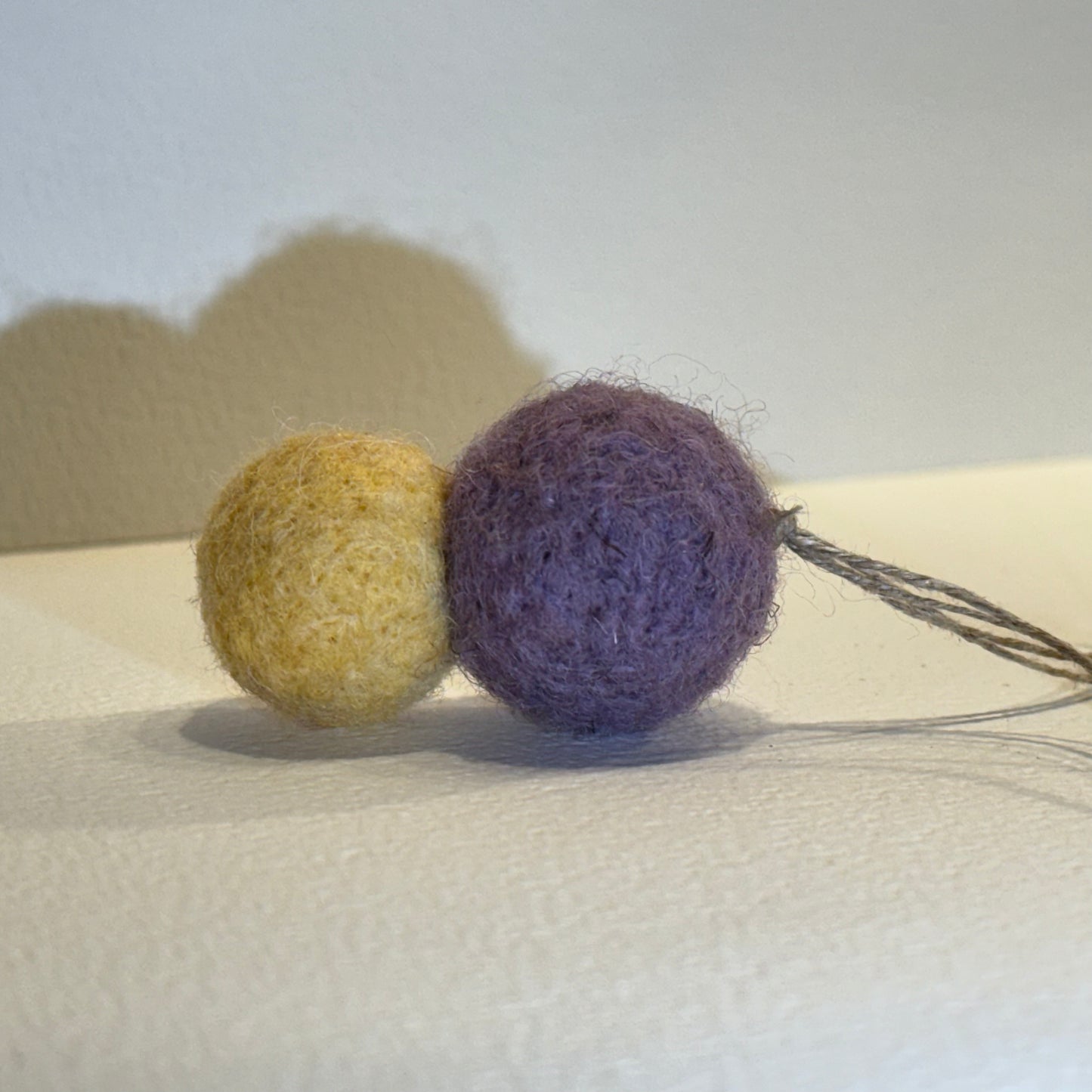 Natural wool handmade ball toy for pets „Mouse“