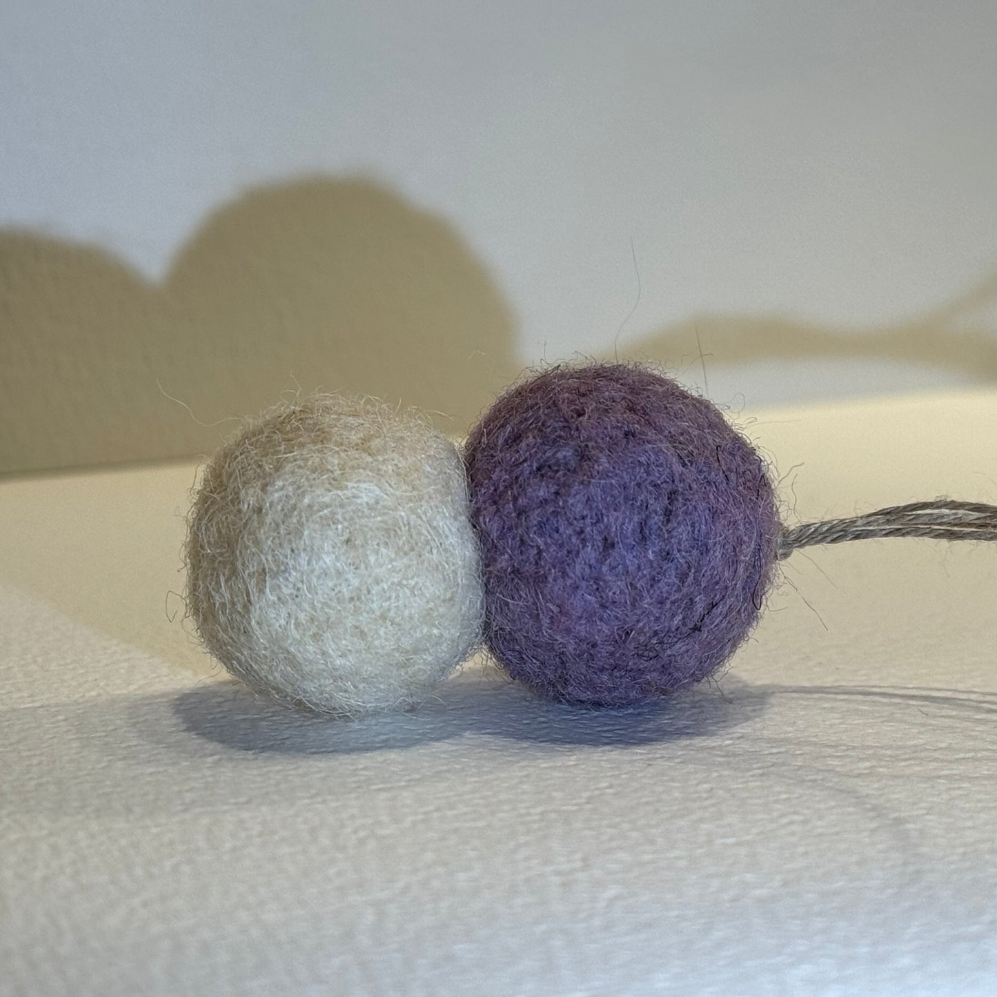 Natural wool handmade ball toy for pets „Mouse“