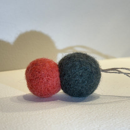 Natural wool handmade ball toy for pets „Mouse“