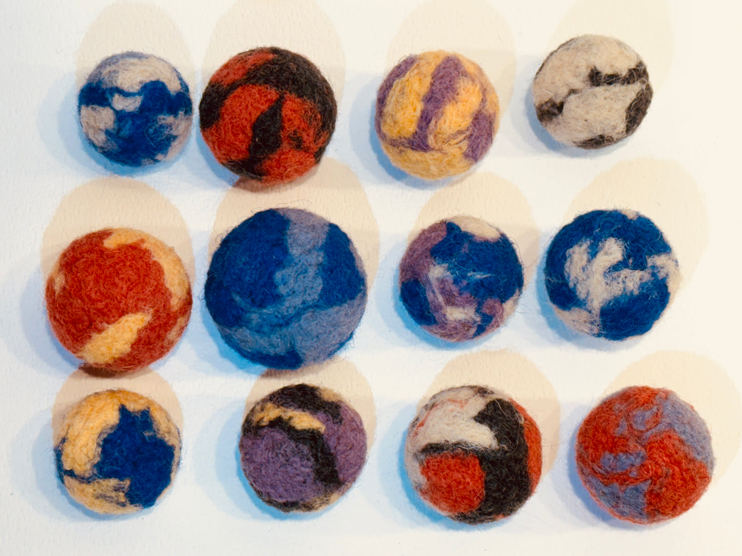 Natural wool ball toy for cats