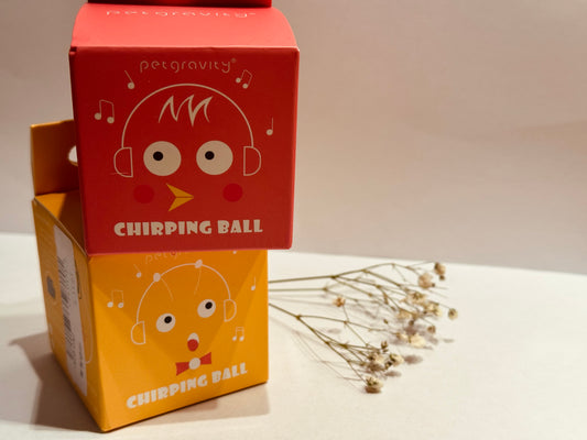 Interactive chirping ball for pets