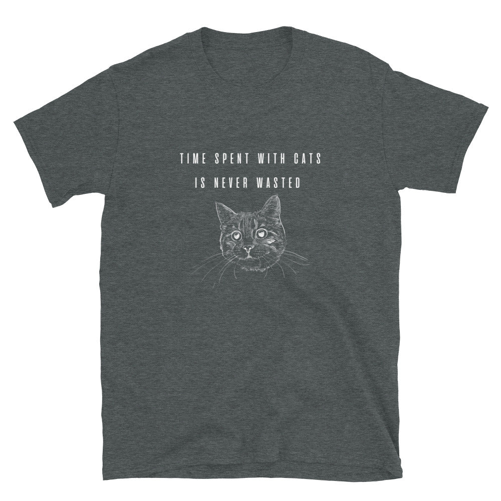 Short-Sleeve Unisex T-Shirt "Time spent with cats is never wasted"