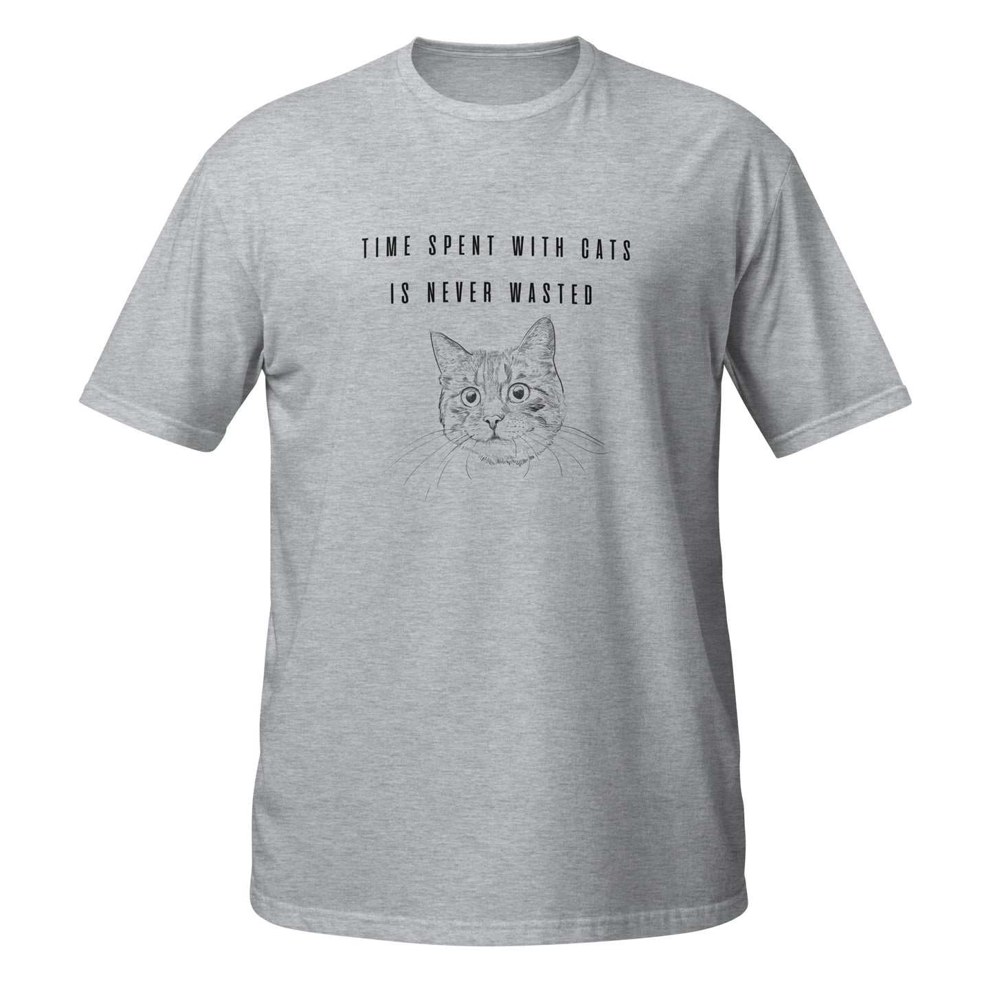 Short-Sleeve Unisex T-Shirt "Time spent with cats is never wasted"