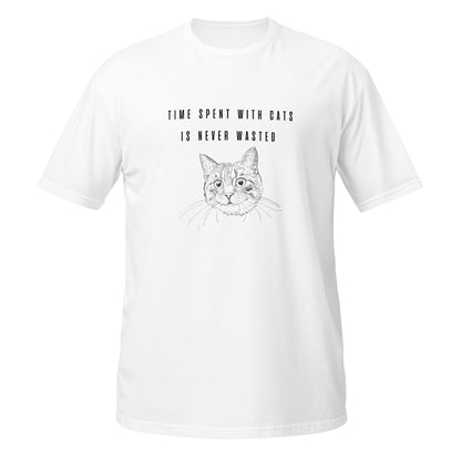 Short-Sleeve Unisex T-Shirt "Time spent with cats is never wasted"