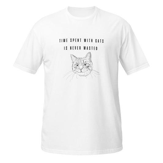 Short-Sleeve Unisex T-Shirt "Time spent with cats is never wasted"