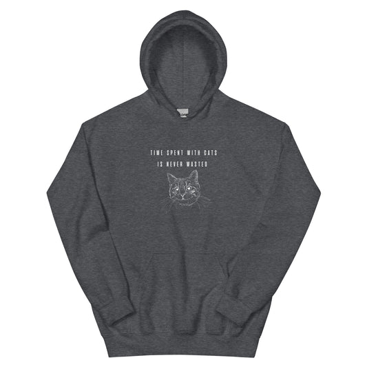 Unisex Hoodie "Time spent with cats is never wasted"