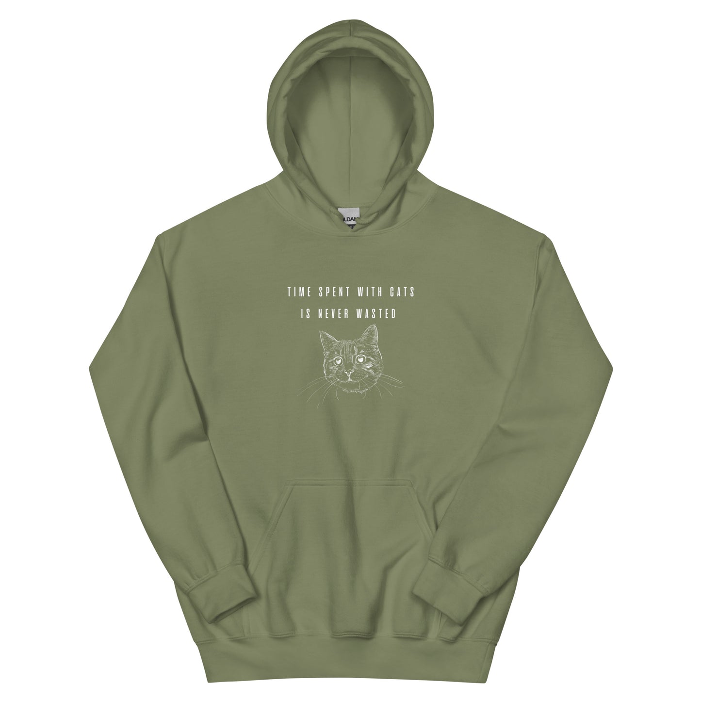 Unisex Hoodie "Time spent with cats is never wasted"