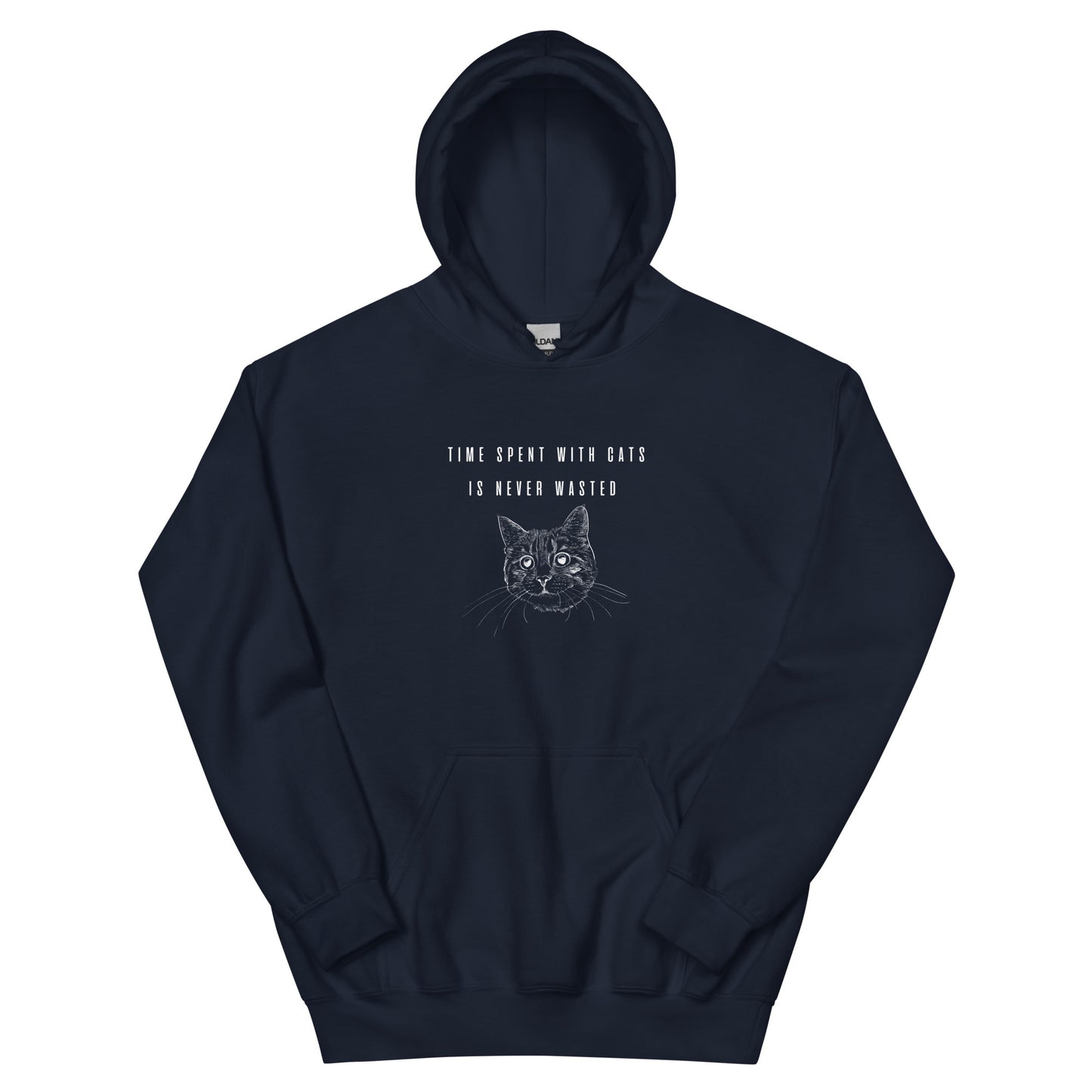 Unisex Hoodie "Time spent with cats is never wasted"