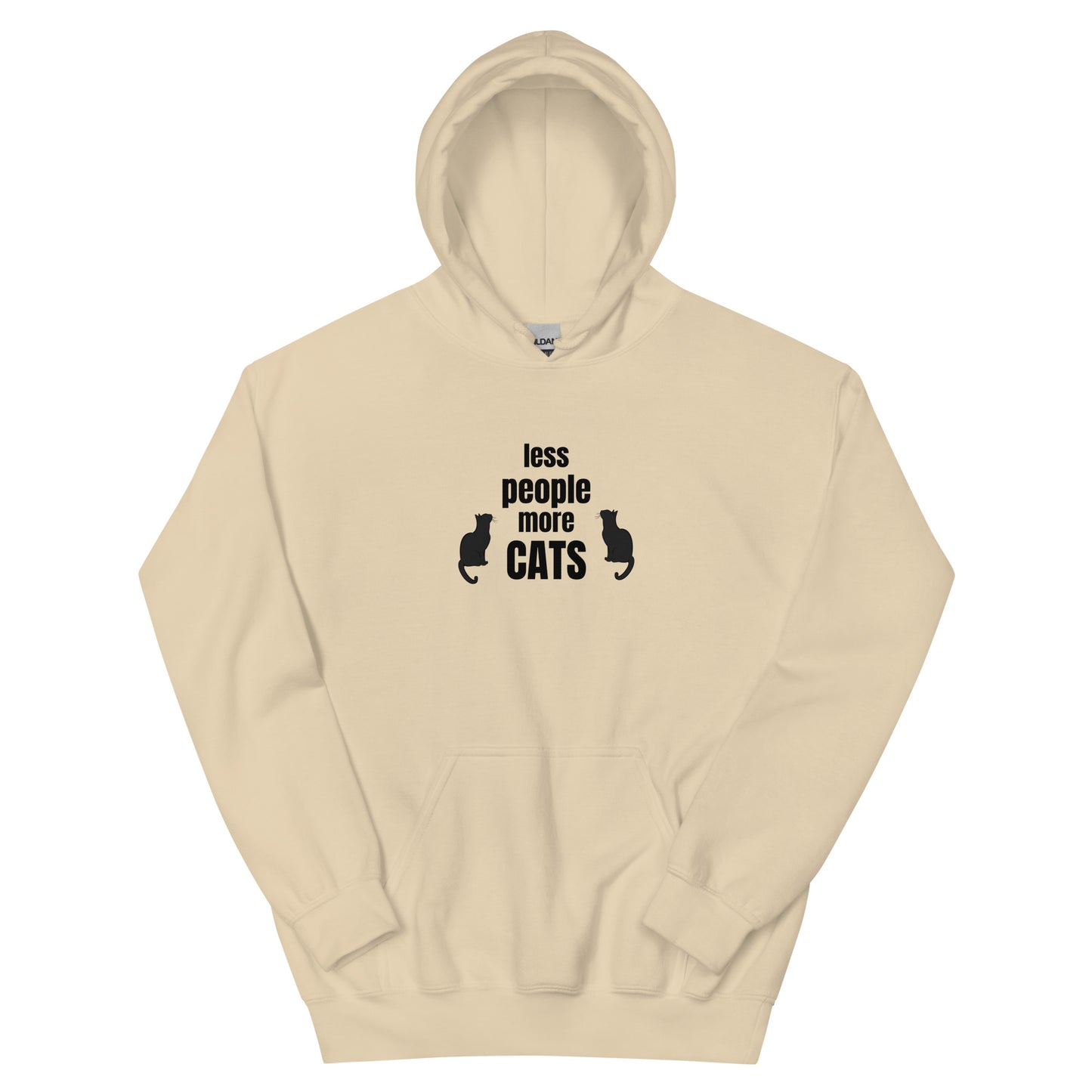 Unisex Hoodie "Less people, more cats"