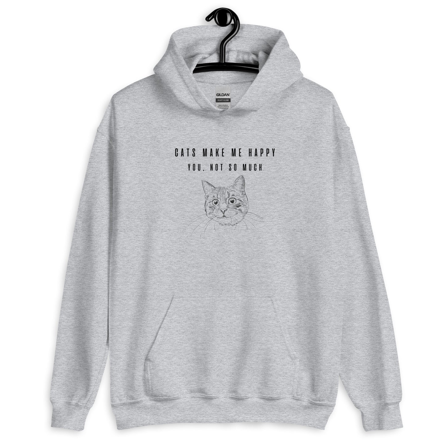 Unisex Hoodie "Cats make me happy"