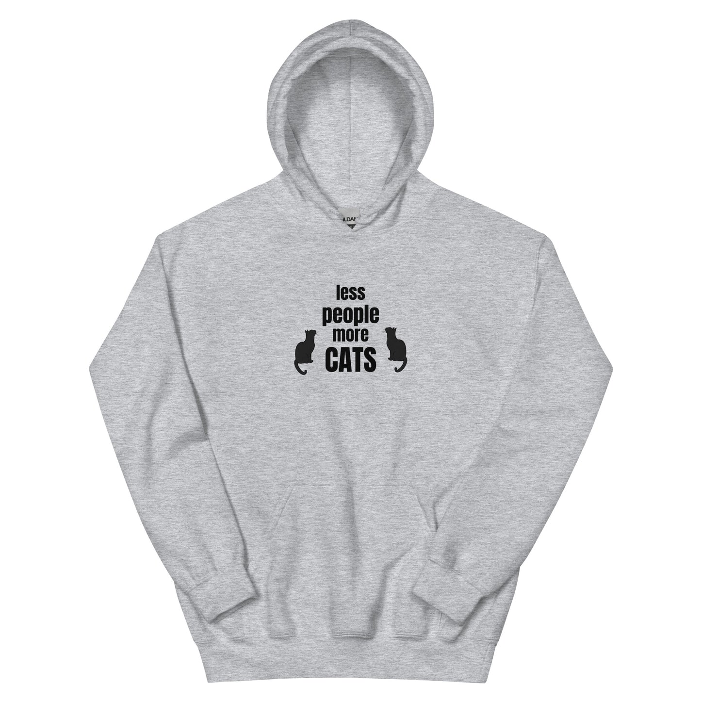 Unisex Hoodie "Less people, more cats"