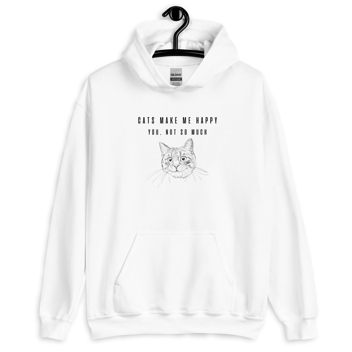 Unisex Hoodie "Cats make me happy"