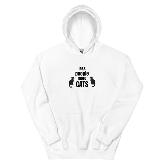 Unisex Hoodie "Less people, more cats"